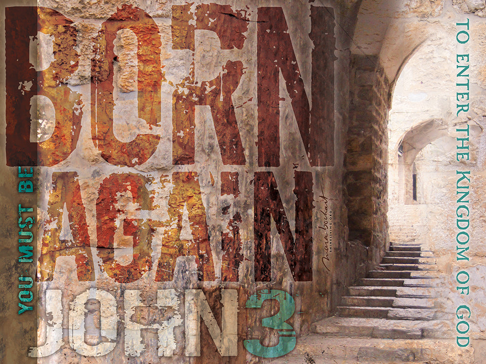Born Again - premium canvas 40x30 (Children's Ministry)