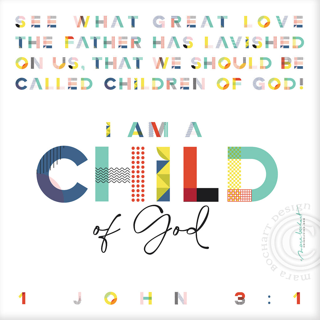 Child of God - repurposed canvas