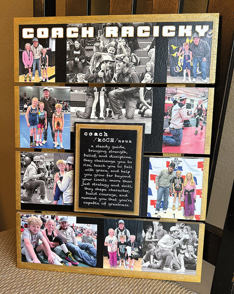 Coach Gift - custom pallet - wrestling