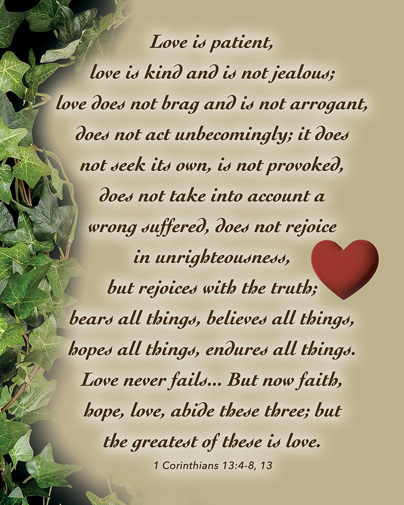Jackie's Vision Love Is Patient - frameable print
