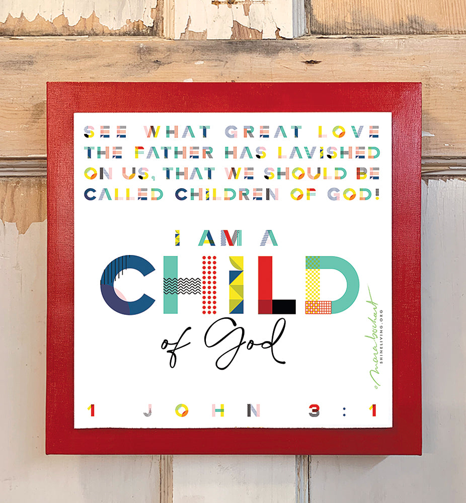 Child of God - repurposed canvas