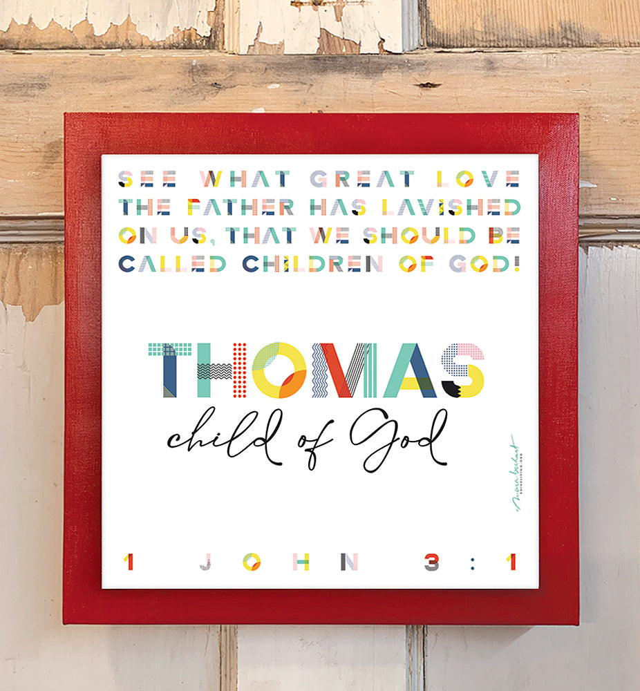 Child of God - repurposed canvas