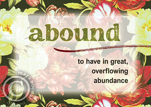 Abound definition - frameable print