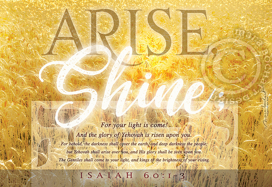 Arise Shine - horizontal - premium canvas - custom