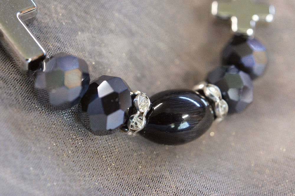 I AM HEALED - bracelet - black gray