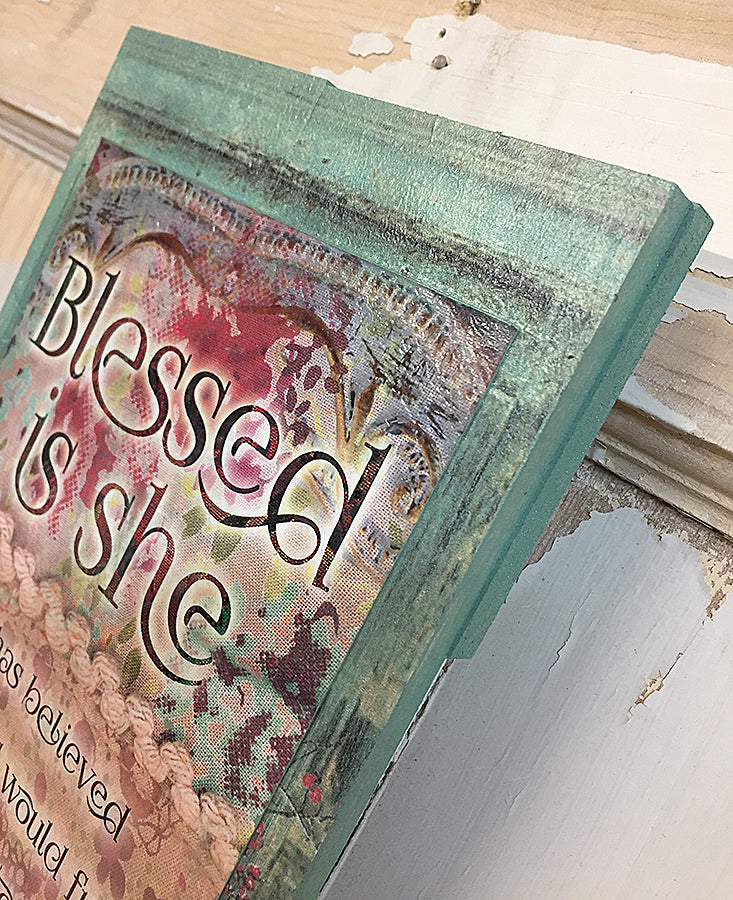 Blessed Is She - pallet artwork