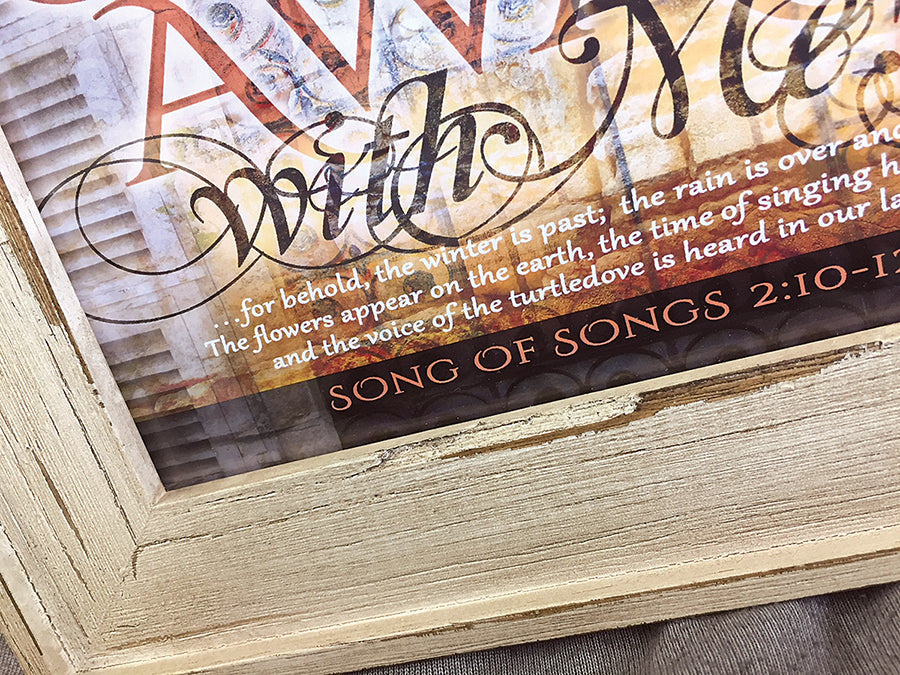 Come Away - framed 5x7 wood