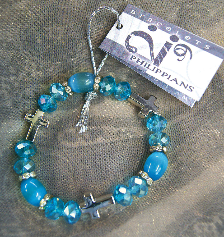 I AM HEALED - bracelet - cyan blue