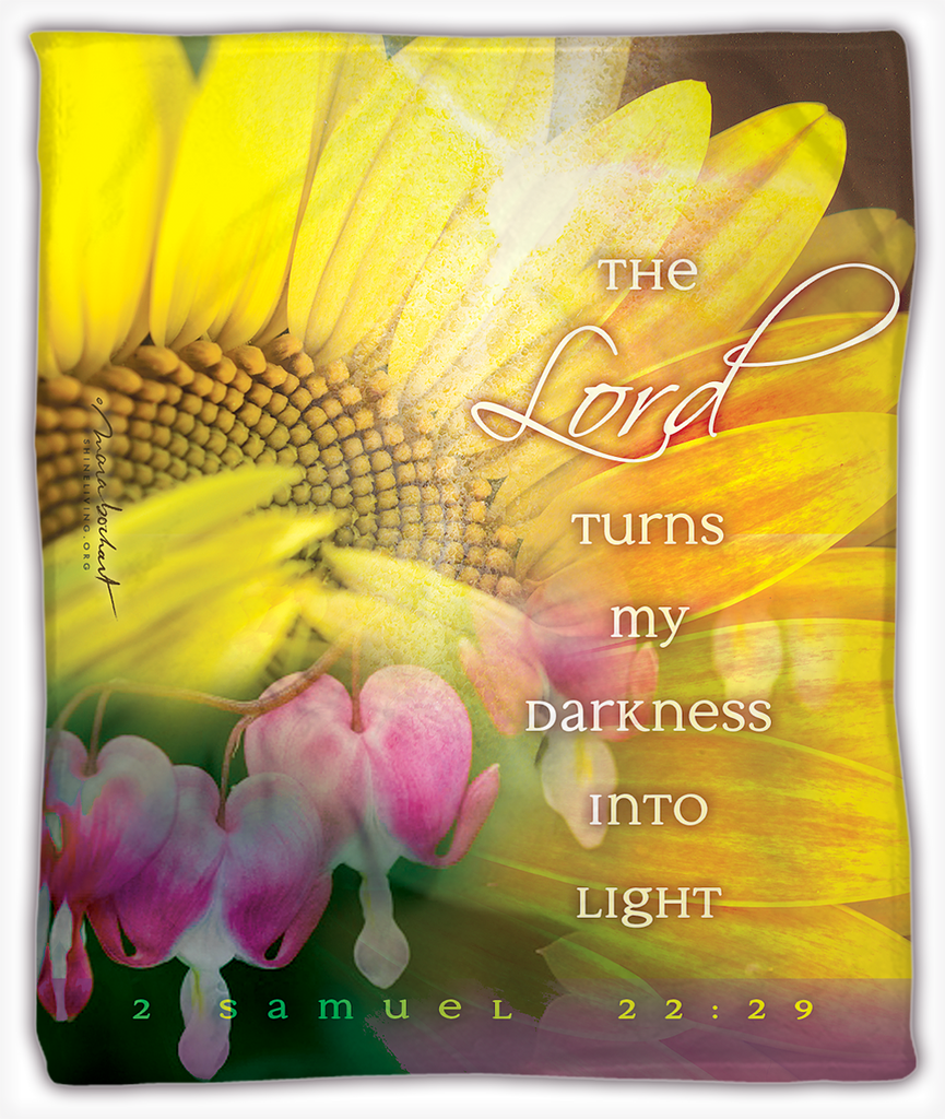 Darkness To Light - sunflower - blanket - lightweight