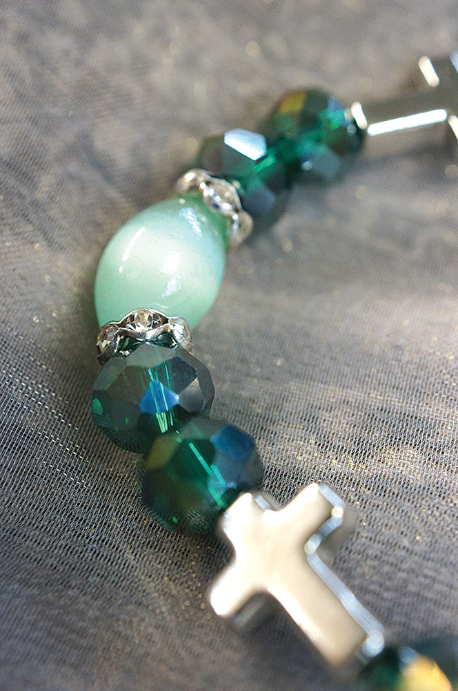I AM HEALED - bracelet - emerald green