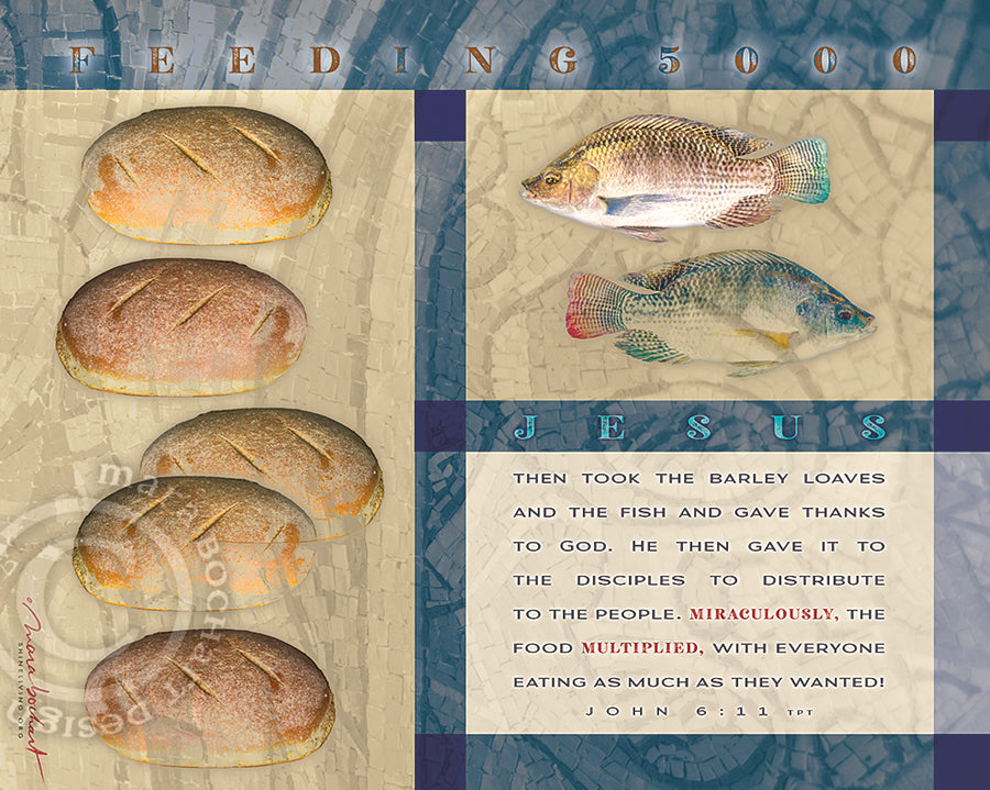 Feeding 5000 - premium canvas