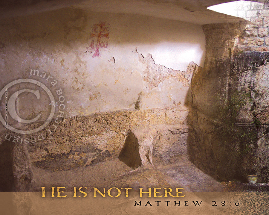 He Is Not Here - frameable print