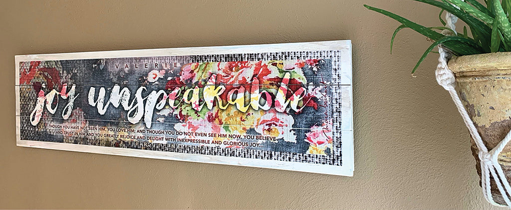 Joy Unspeakable - pallet artwork