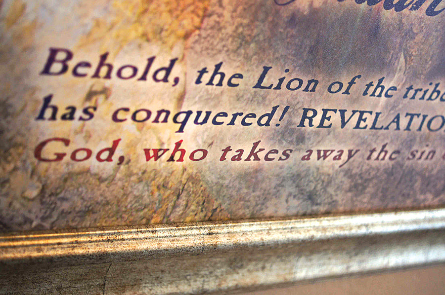 Lion Lamb - framed 24x36