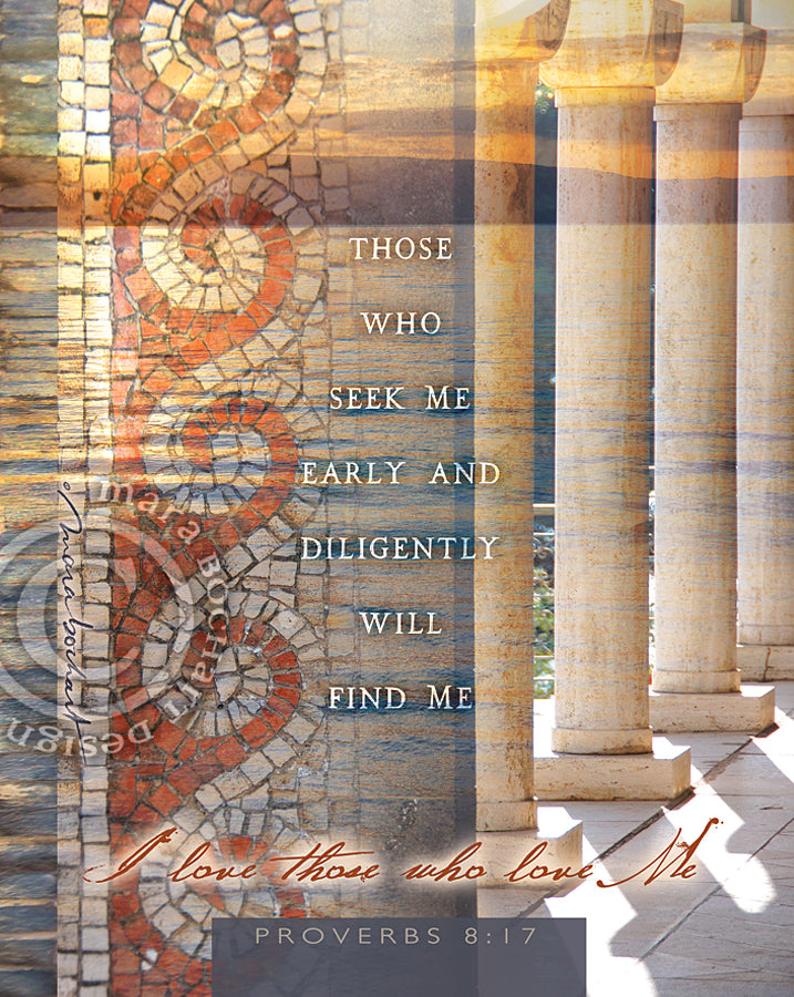 Seek Me Early - premium canvas
