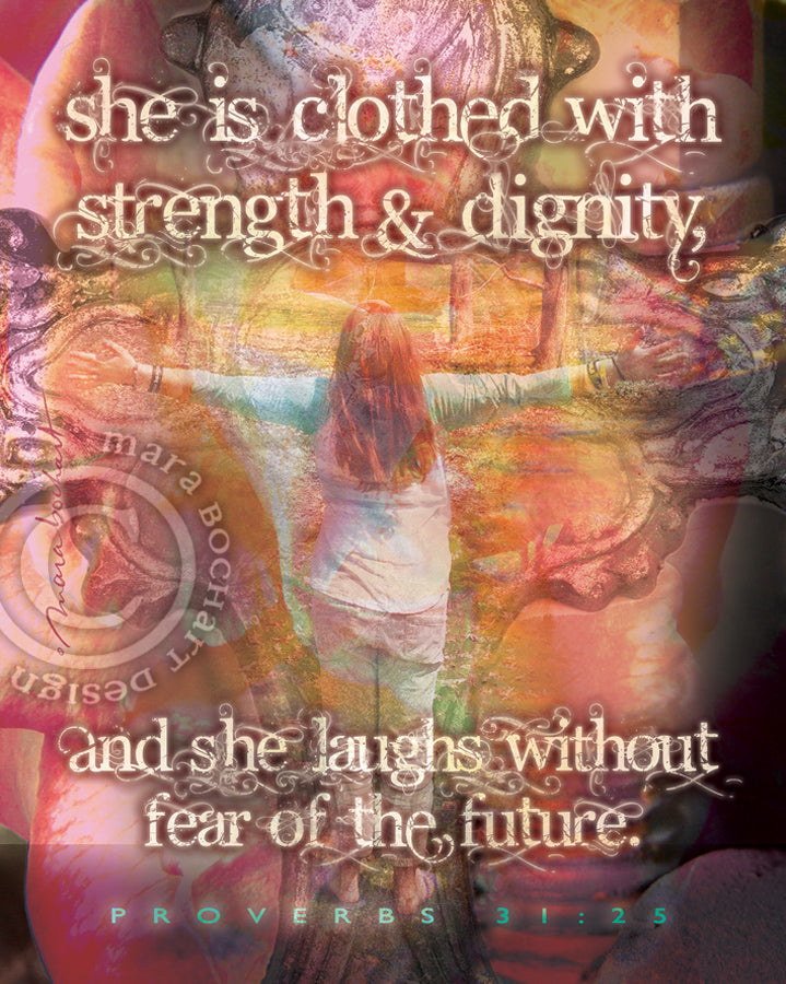 She Is Clothed - premium canvas