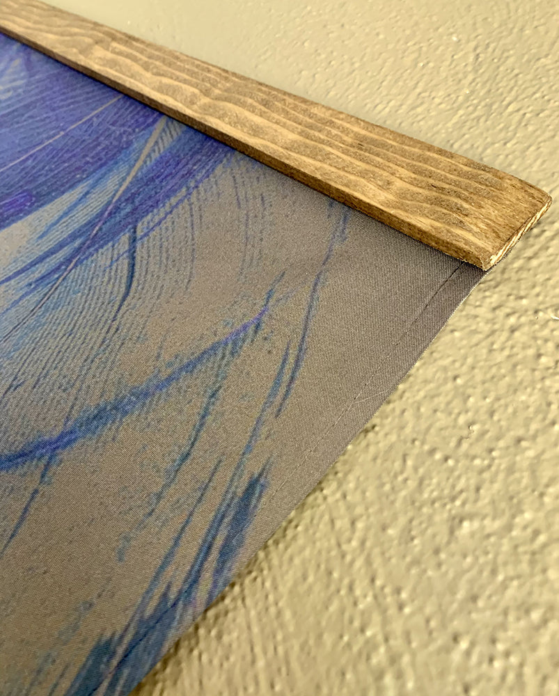 Tapestry with Single Wood Board (sawtooth hangers on back).