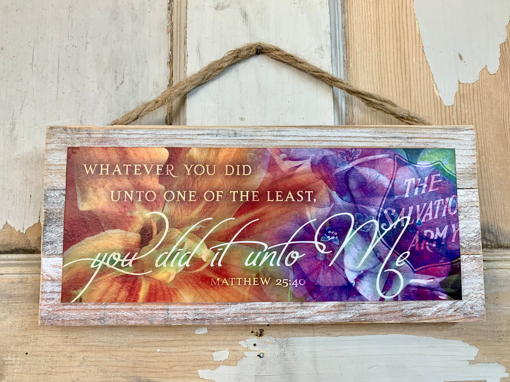 Unto Me - custom personalized pallet
