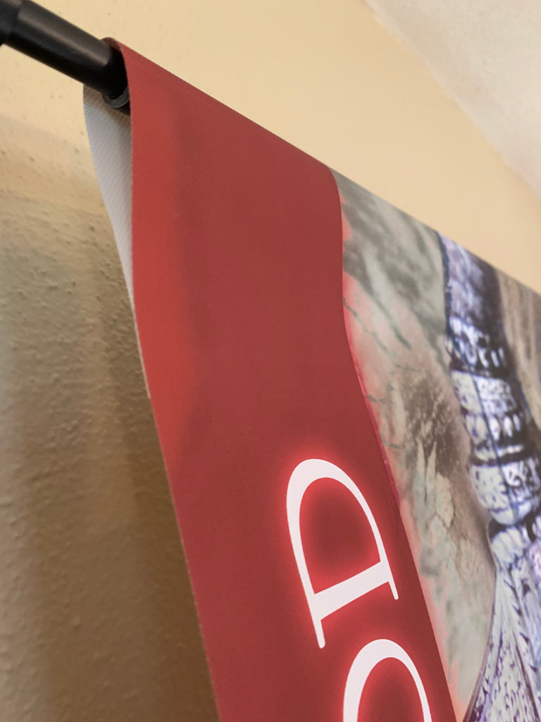 Sharper Than - hanging banner