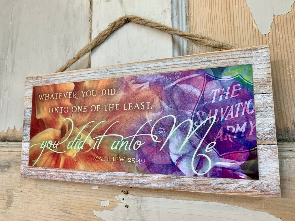Unto Me - custom personalized pallet